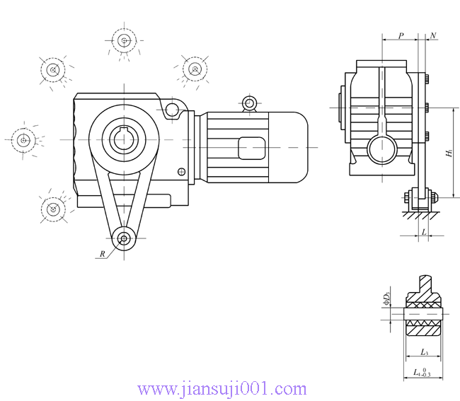 JTS系列斜齒輪-蝸輪減速電機(jī)