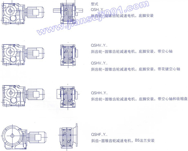 QSH系列斜齒-圓錐齒輪減速電機(jī)