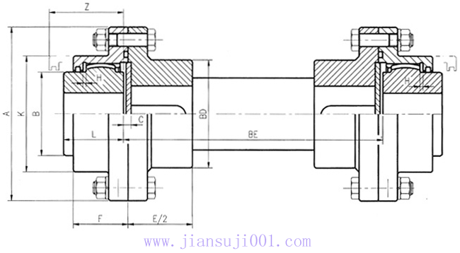 DY-FSA型浮動(dòng)軸型單面嚙合聯(lián)軸器