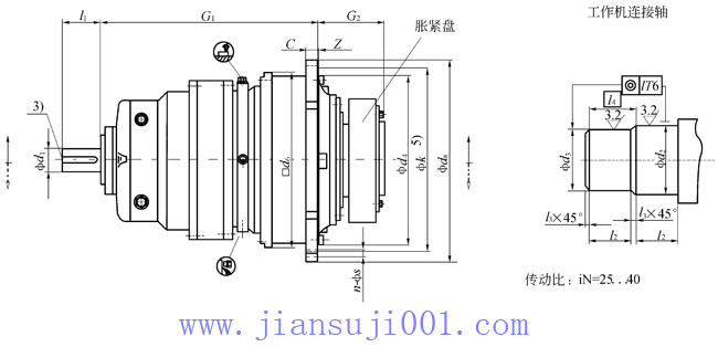 TP系列行星齒輪減速機(jī)安裝尺寸