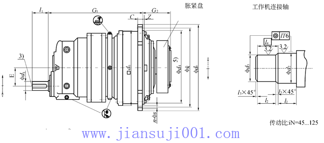 TP系列行星齒輪減速機(jī)安裝尺寸