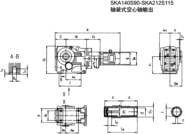 SK系列斜齒輪—蝸旋傘齒輪減速電機(jī)